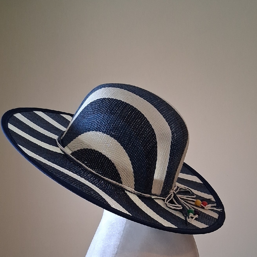 Striped Blue and White Women's Sun Hat